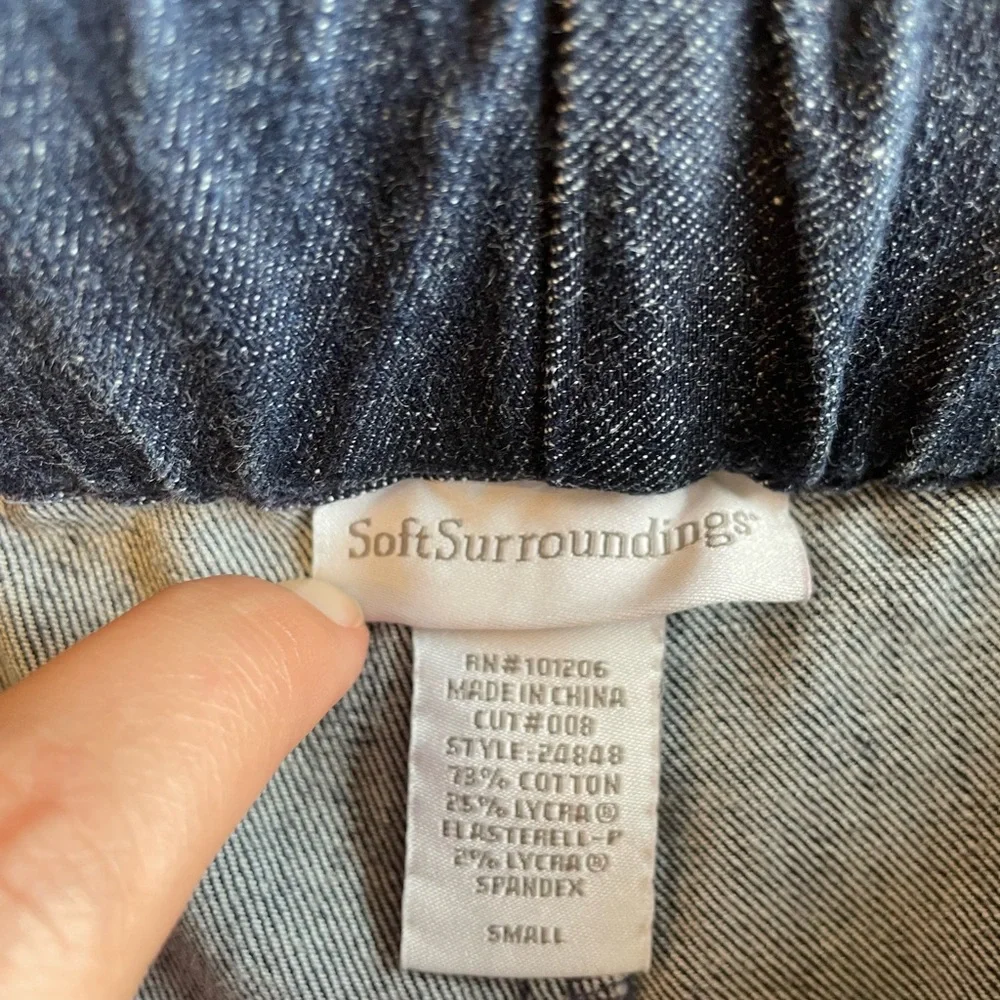 Soft Surroundings Pull Up High Rise Jeggings Size Small Blue